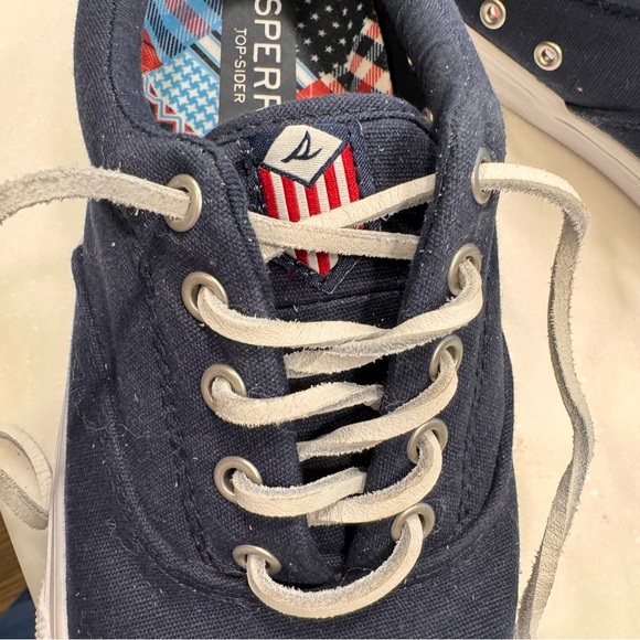 Sperry Top-Sider Striper Ii Cvo Americana Men's Sneakers Navy Blue Canvas Sz 7.5 - Picture 9 of 9